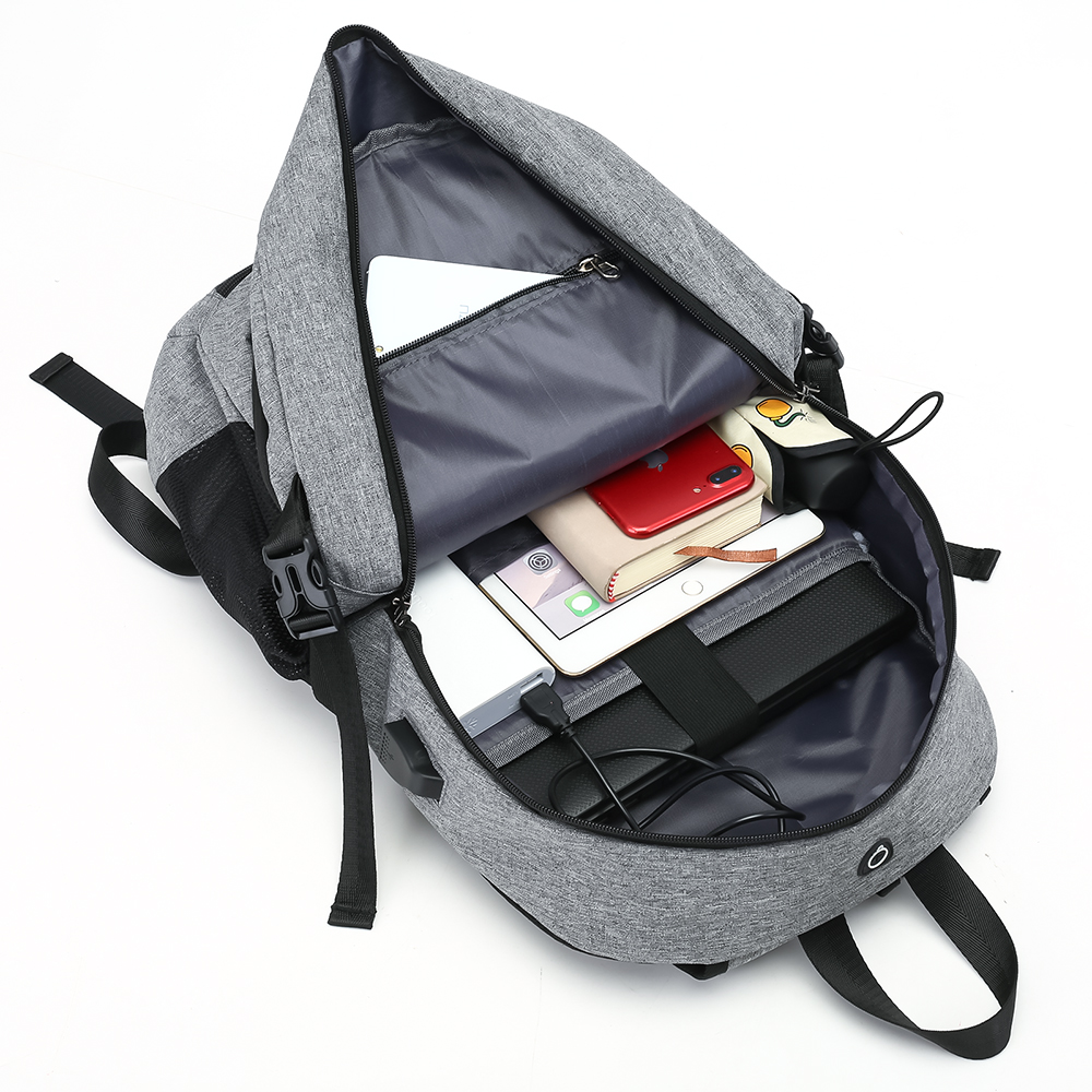 USB Charge Port Backpack Multifunction Men School Bag For Teenager Boys Preppy Style Laptop Travel With Football Basketball Net