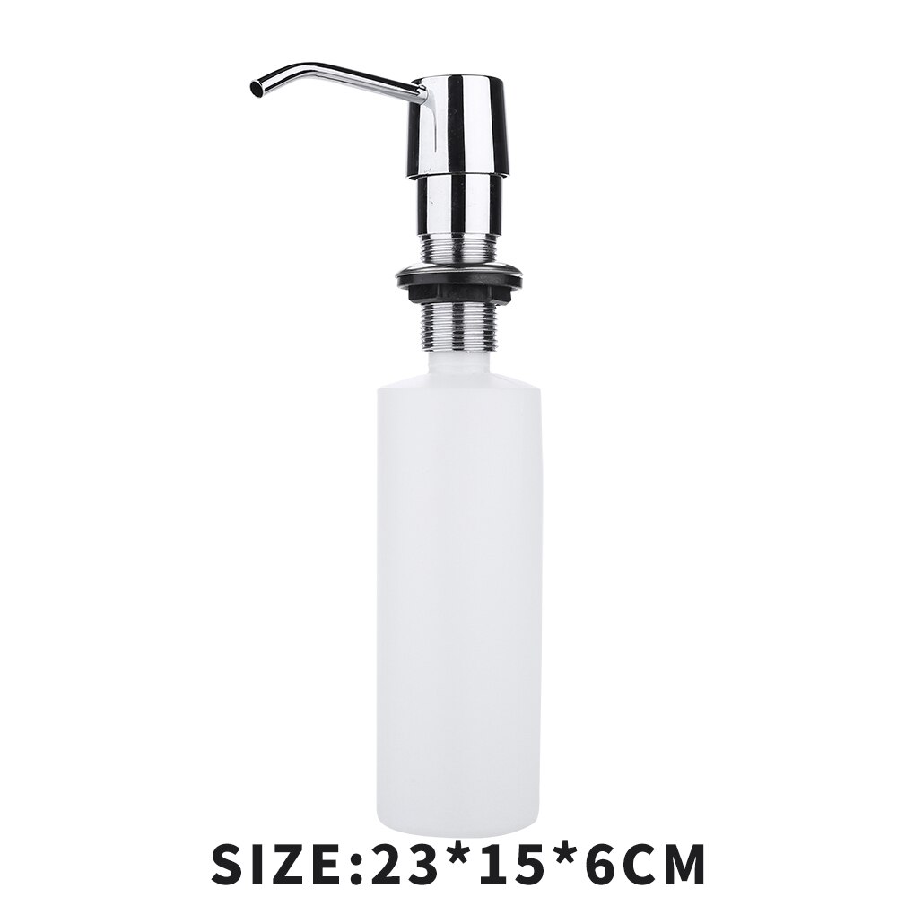 Squeeze Plastic Containers Kitchen Lotion Dispenser Bathroom Press Dishwashing Liquid Soap Stainless Head Sanitizer Steel