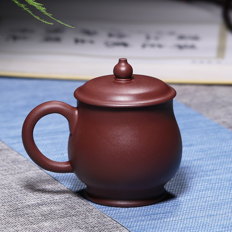 Yixing teetasse Tee-einstellen Handgemachte teetasse büro Tasse lila Sand tasse mit abdeckung persönliche abdeckung wasser tasse