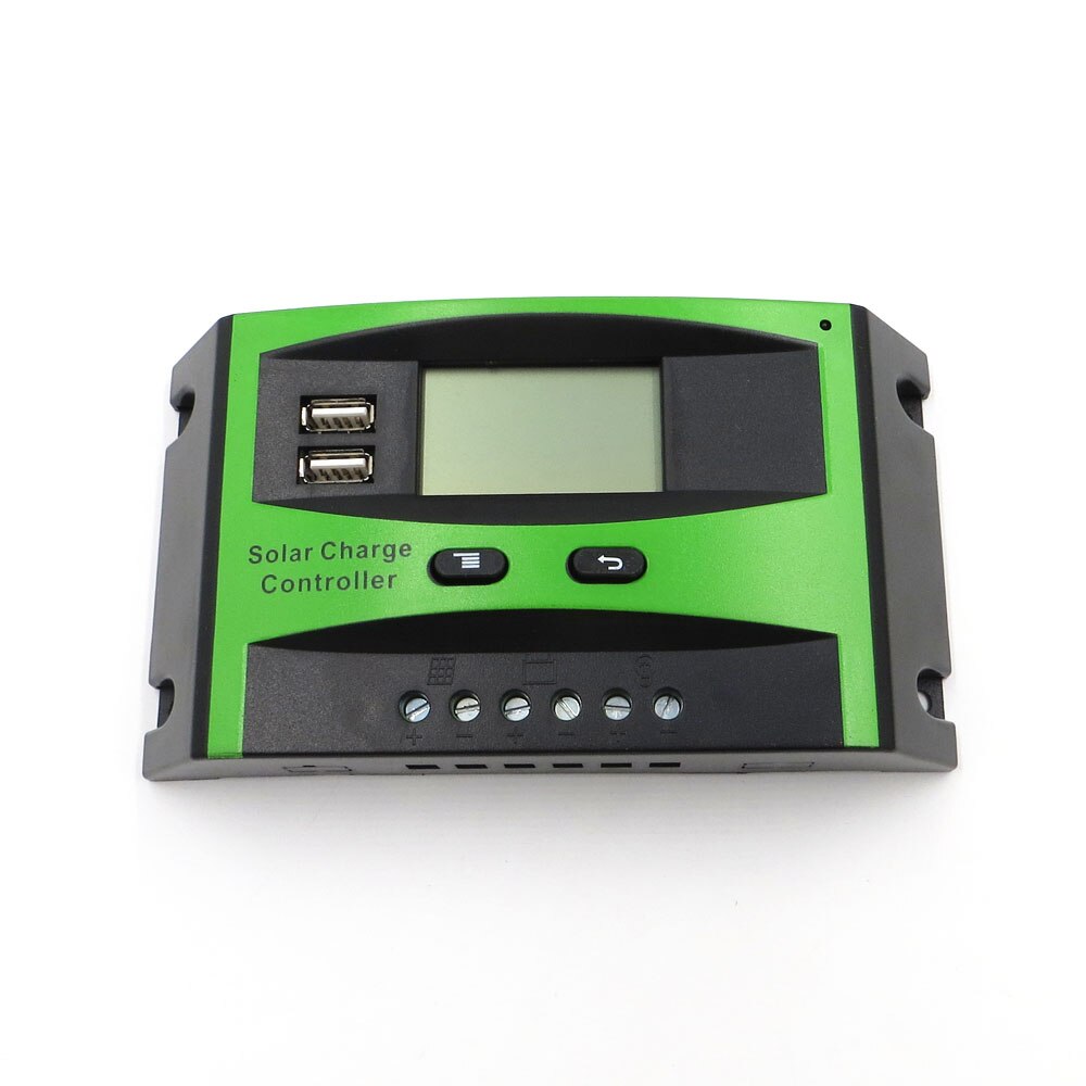 60a 50a 40a 30a 20a 10a 12v 24v pwm aurinkokennopaneeli akun lataussäädin säädin lcd-näyttö usb 5v matkapuhelimen laturi