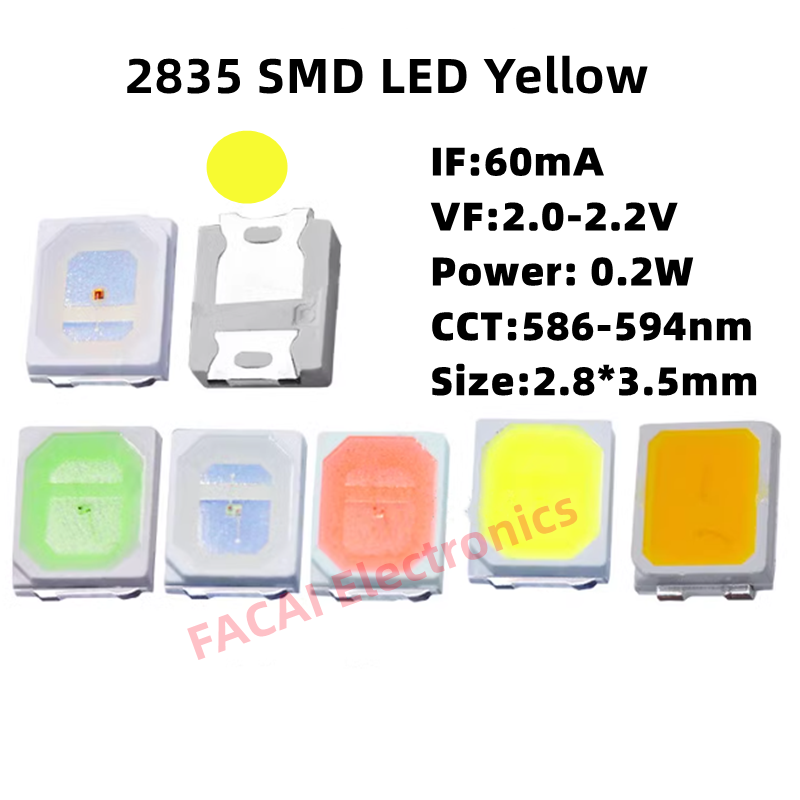 2835 SMD LED Red Yellow Green White Blue Orange Pink Ice Light Emitting Diode 100pcs/Lot: Pink