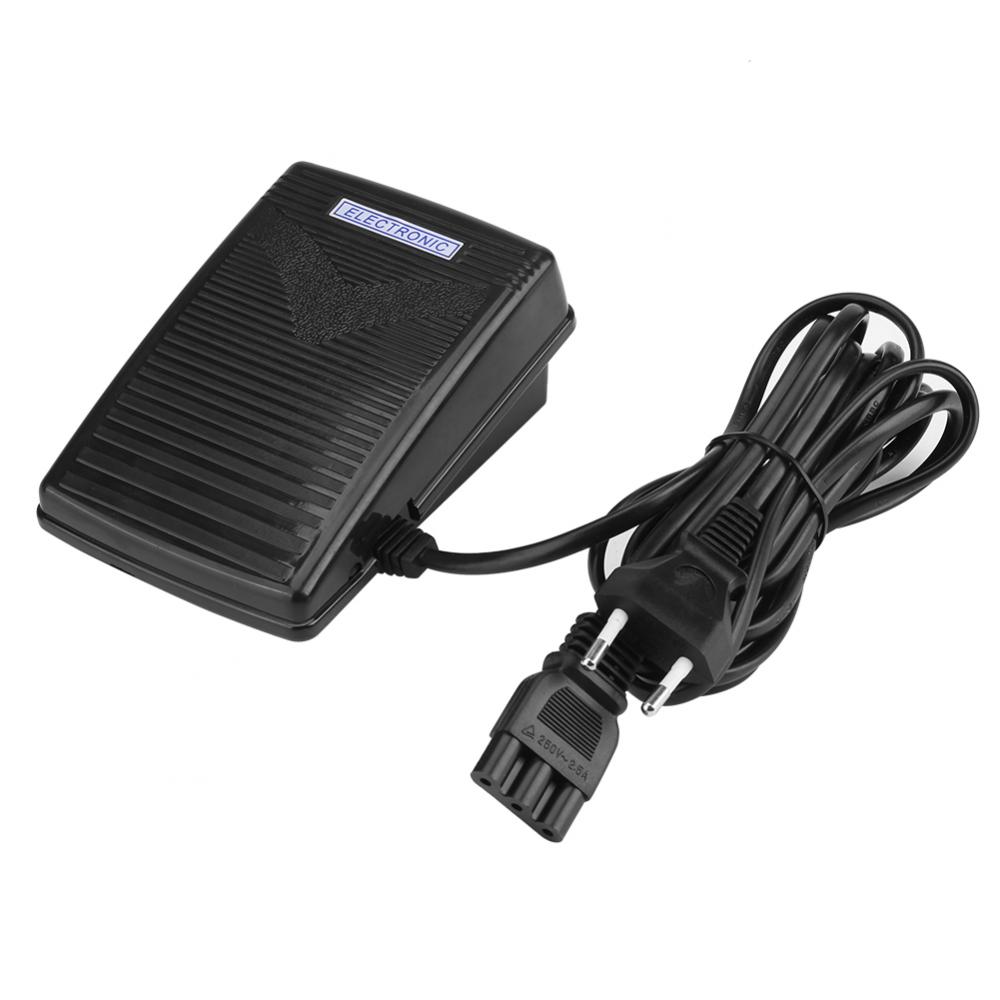 200-240V Voetpedaal Pedaal Zwart Thuis Naaimachine Voetpedaal Pedaal Met Netsnoer Pedaal Controle Eu plug