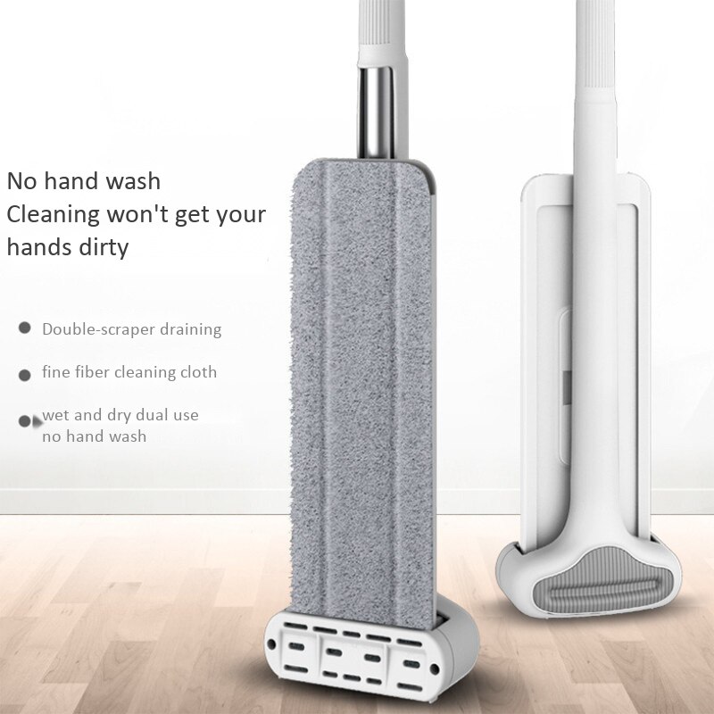 ic Squeeze Flat Cutting Mop Hands Free Wash,for Home Kitchen Floors Cleaning,with 3 Micro-fiber Replacement Mop Head