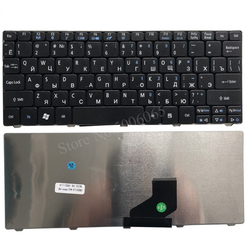 Russin keyboard For Packard Bell Dot SPT 723 SE SE2 SE3 SC PAV80 RU laptop keyboard: Black