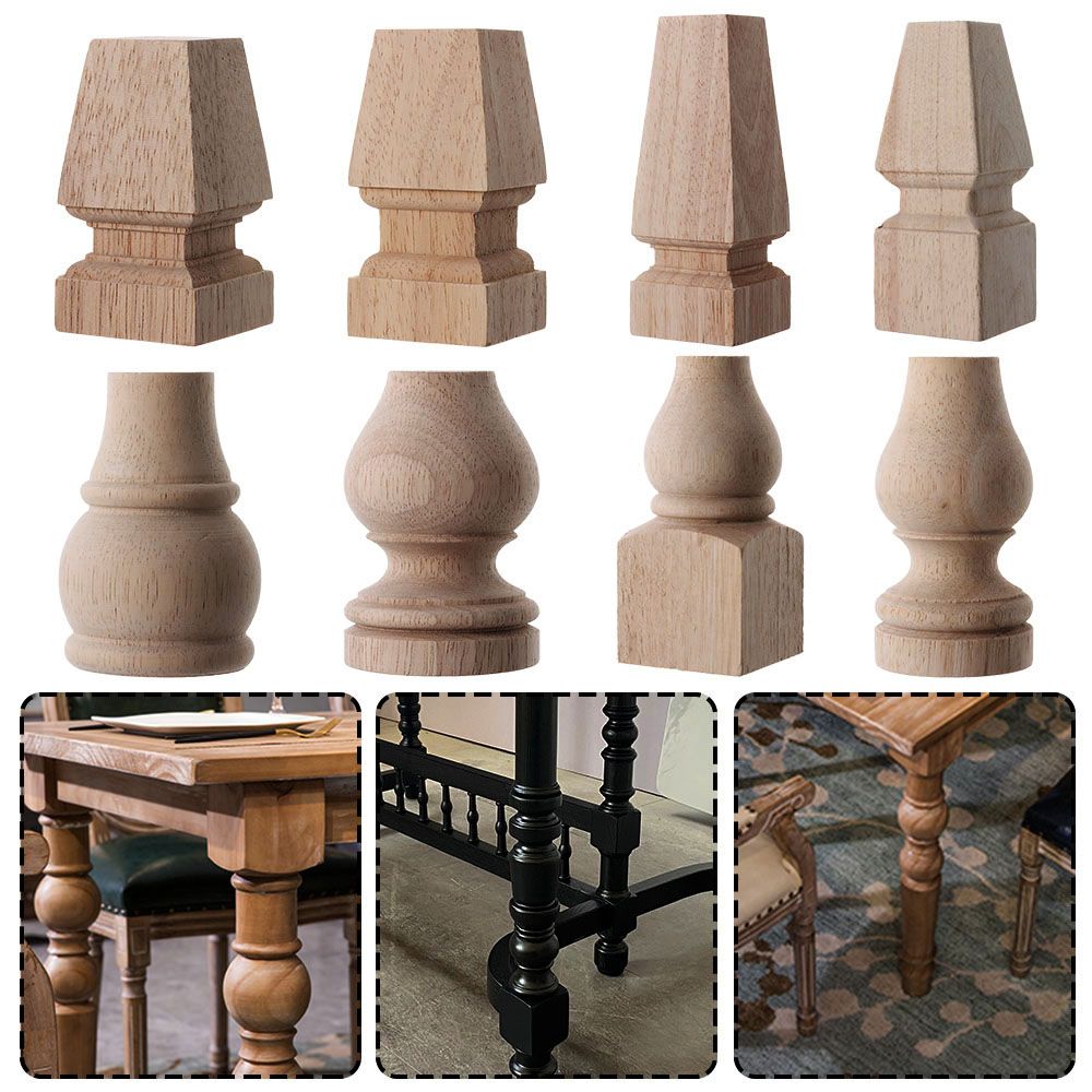 Pieds de meuble Vintage en bois sculpté, Style européen, pieds de meuble, décoration de maison