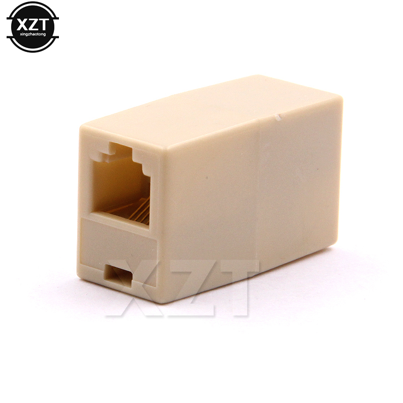 Novel RJ11 6P4C Telephone Straight Coupler, Telephone Cable Extender Joiner Adapter Connector Female to Female