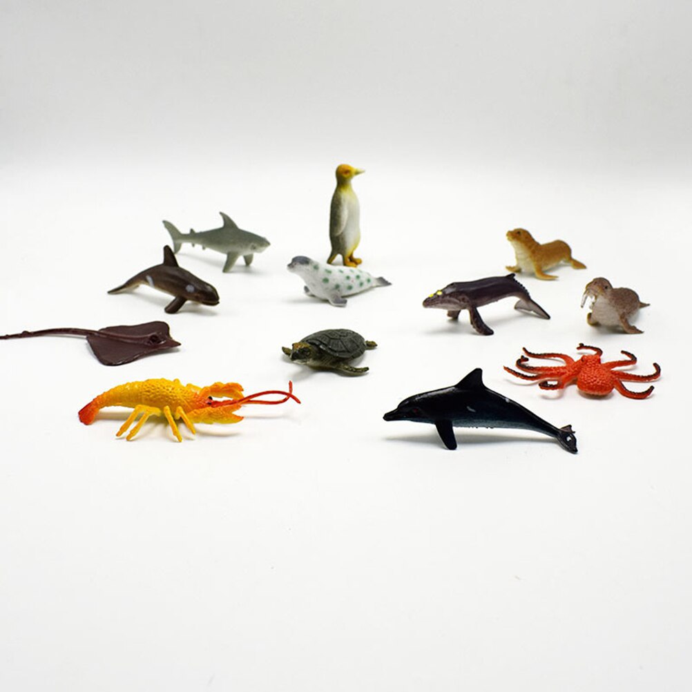 12Pcs Kognitiven Realistische Lebendige Lebensechte Ozean Tier Figuren Spielset für Kinder