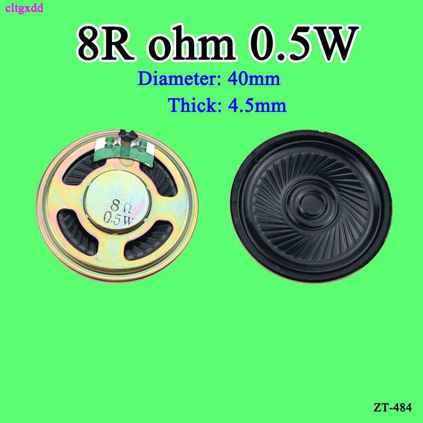 1 stücke Neue Ultra-dünne Mini lautsprecher 8 Ohm 0,5 Watt 0,5 W 8R lautsprecher Durchmesser 10 15 20 23 26 30 32 40 50 mm 4CM dicke 6 4 3MM: 40x4.5mm