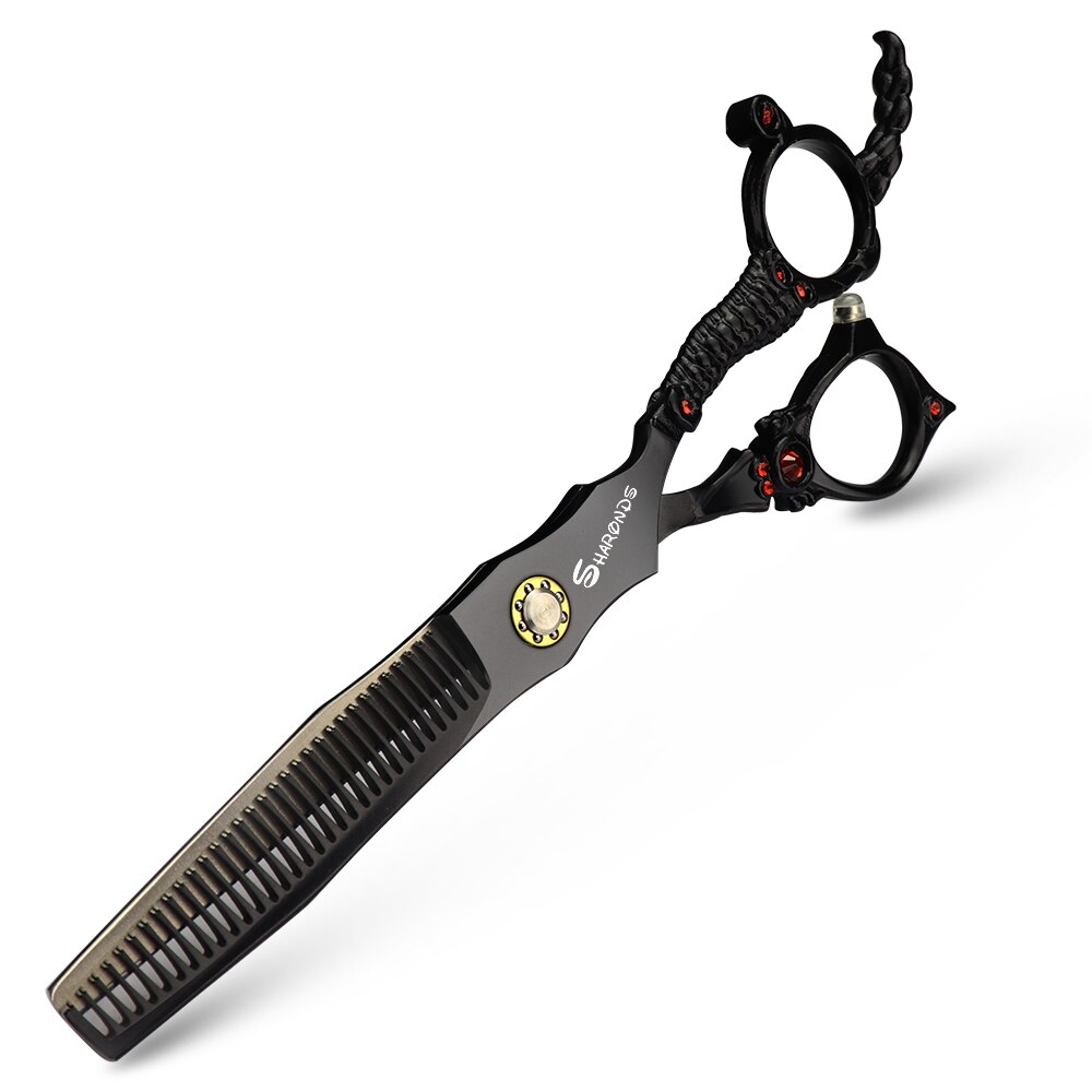 Sharonds-ciseaux de coiffure professionnels japonais 440c 6 pouces appartenant au coiffeur
