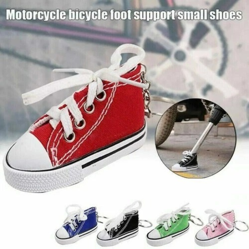 1PC Motorcycle Side Stand Grappige Leuke Mini Schoen Voetsteun Motor Fiets Kickstand Statief Pad Voet Cover Ondersteuning Accessoires