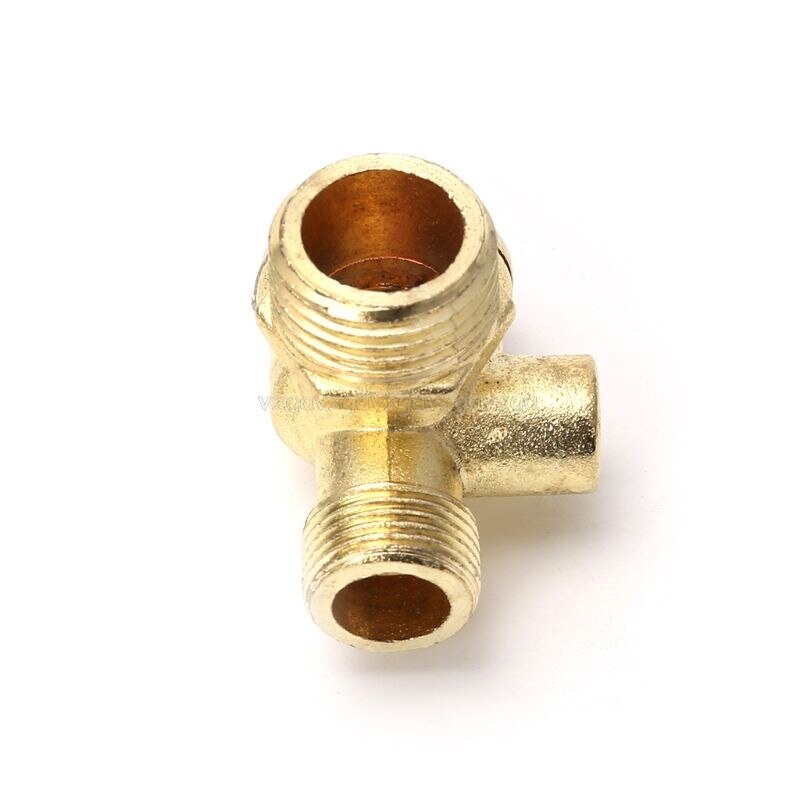 3-port Zinc Alloy Air Compressor Check Valve Central Pneumatic Valves Thread 90 Degree D18