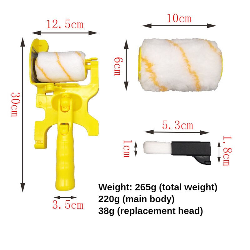 Clean Cut Paint Edger Roller Set DIY Decorative Multifunctional Wall Brush for Home Room Decor Painting Handle Tool Cleaner
