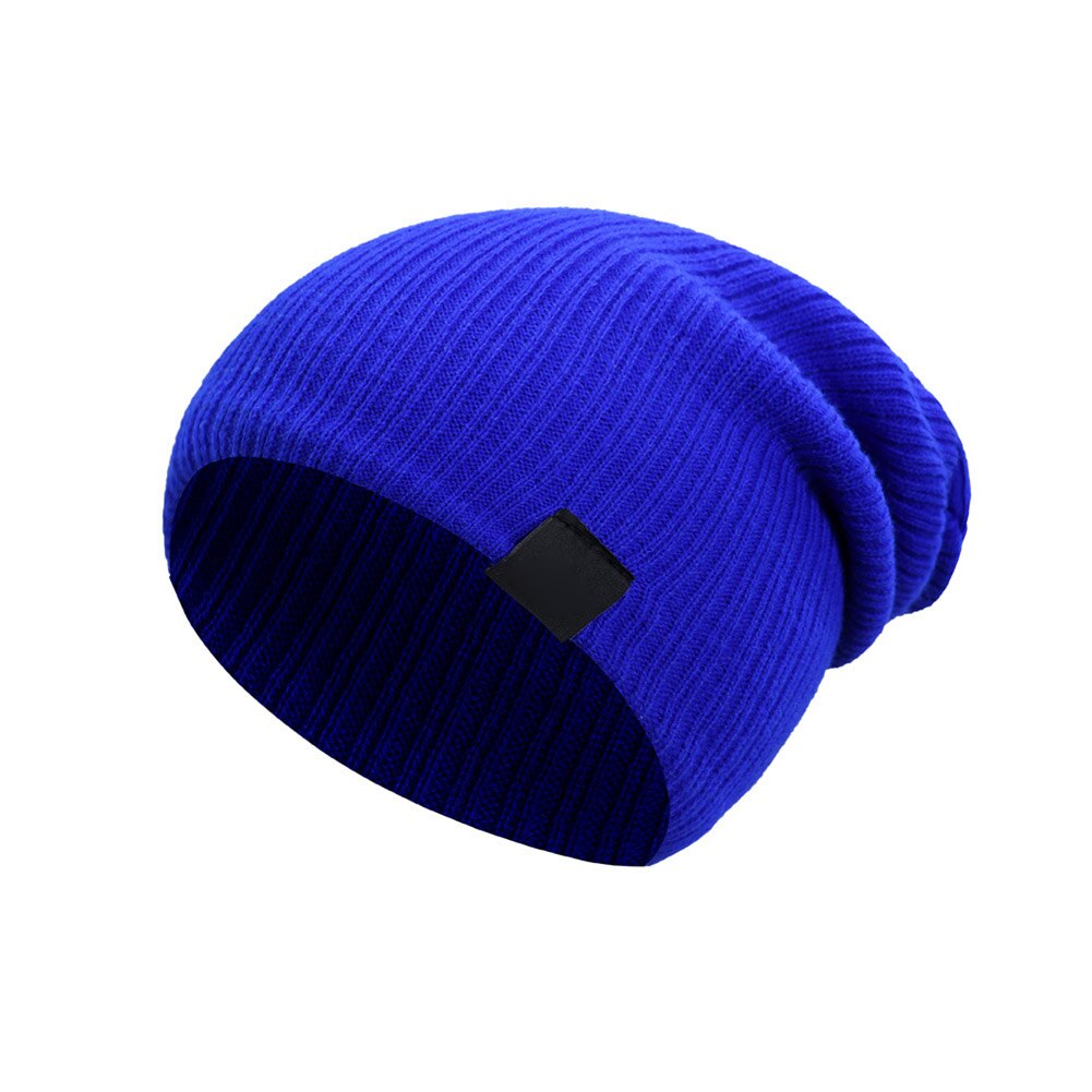 Gorro de punto suave para hombre y mujer, gorro de esquí, para exterior, YS-BUY: Azul