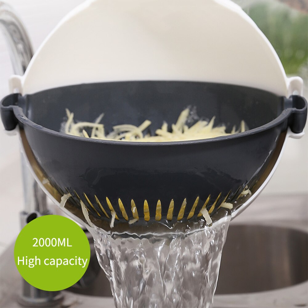 Multifunctionele groentesnijder 9 in 1 raspsnijder roterende afvoermand rasp keukengereedschap geraspte en gesneden groenten