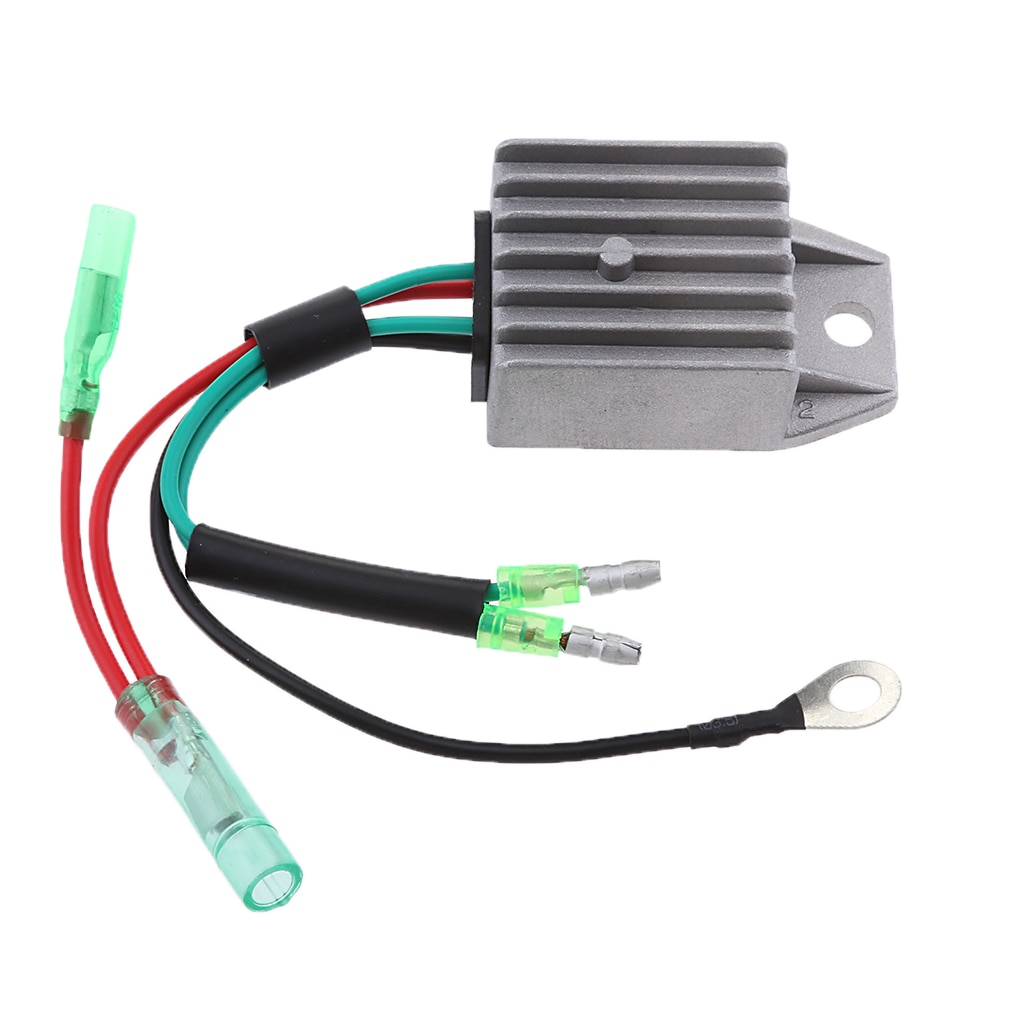 Aluminium Outboard Voltage Regulator Rectifier Replaces for Yamaha 40HP 2-Stroke Engines - Gray