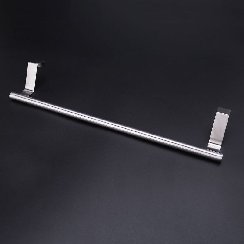 Over Door Towel Rack Bar Hanging Holder Bathroom Kitchen Hotel Cabinet Shelf Rail Stainless Steel