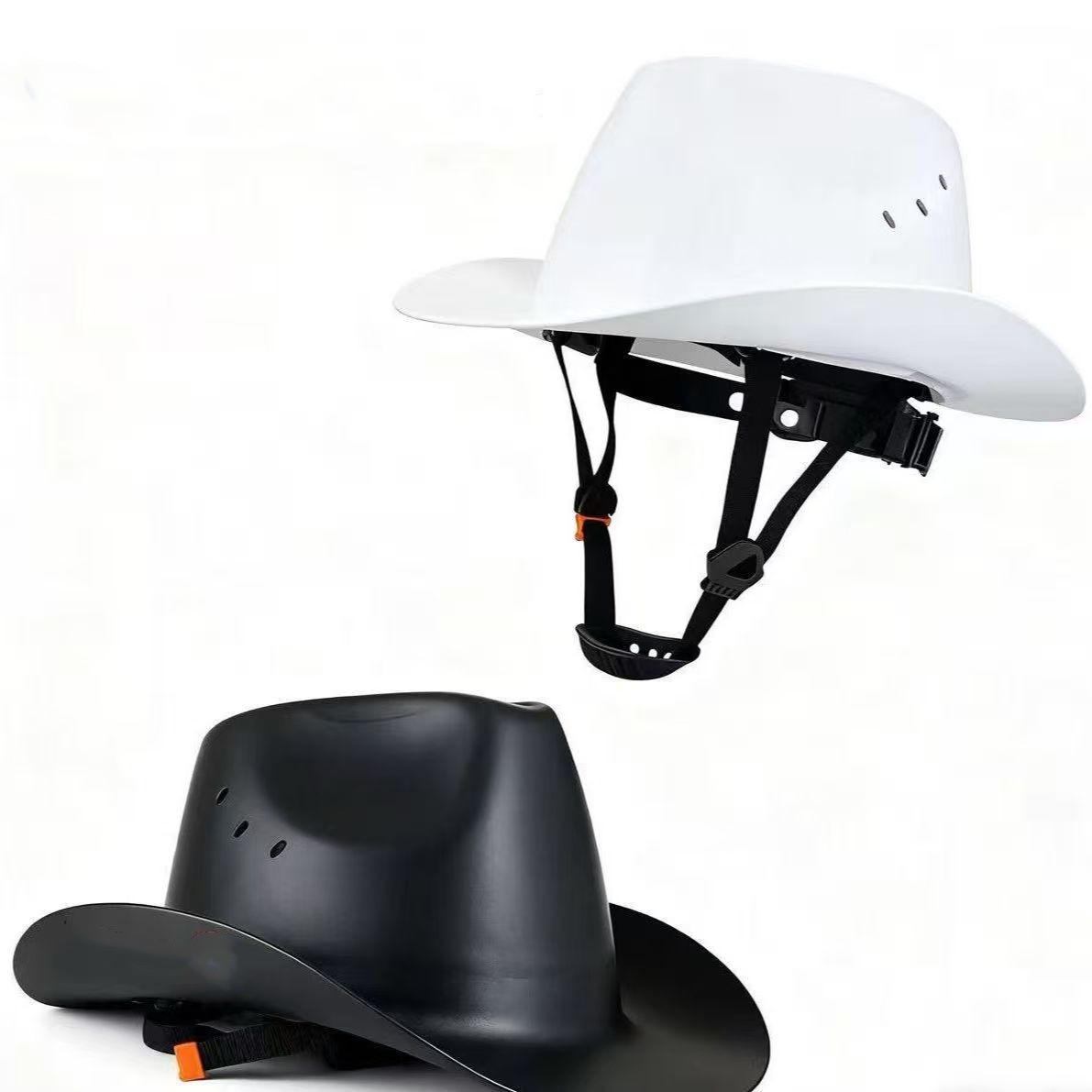 Full Brim Cowboy Hard Hat with High Goggles Outdoor Protective Safety Helmet ANSI Certified Sunshade Hard Cap