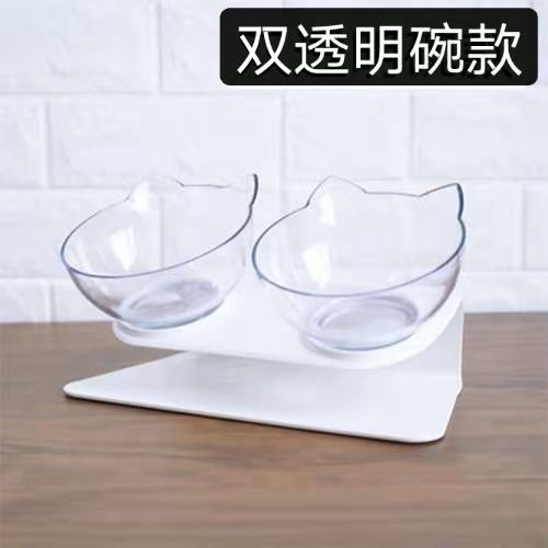 2-In-1 Kat Kom Water Dispenser Automatische Water Opslag Hond Kattenvoer Kom Voedsel Container Met water Huisdier Leuke Waterer Feeder: Roze