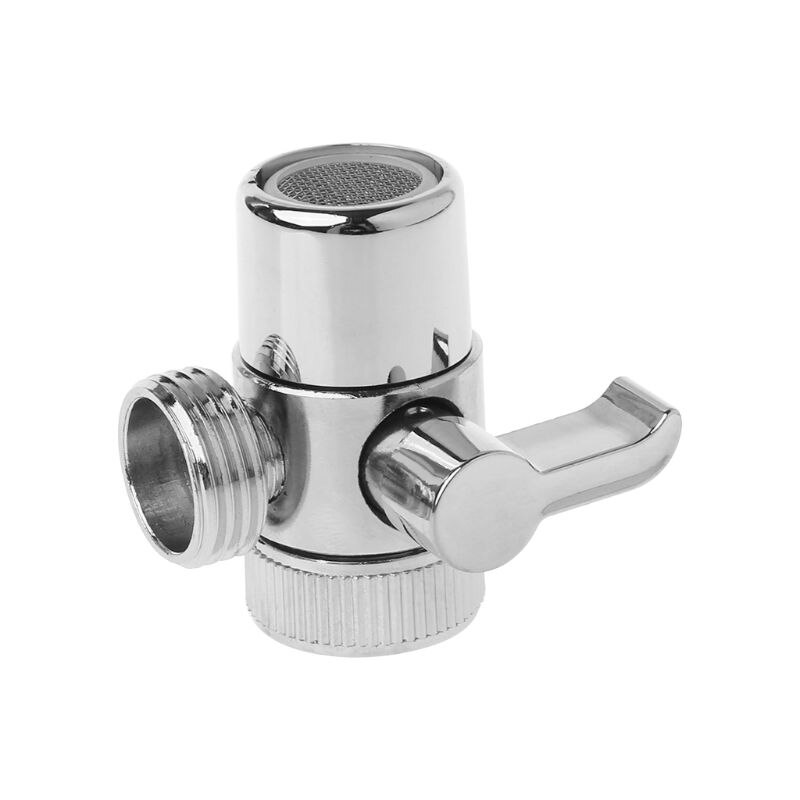 Brass 3-way Diverter Valve Faucet Connector Adapter Three Head Function Switch