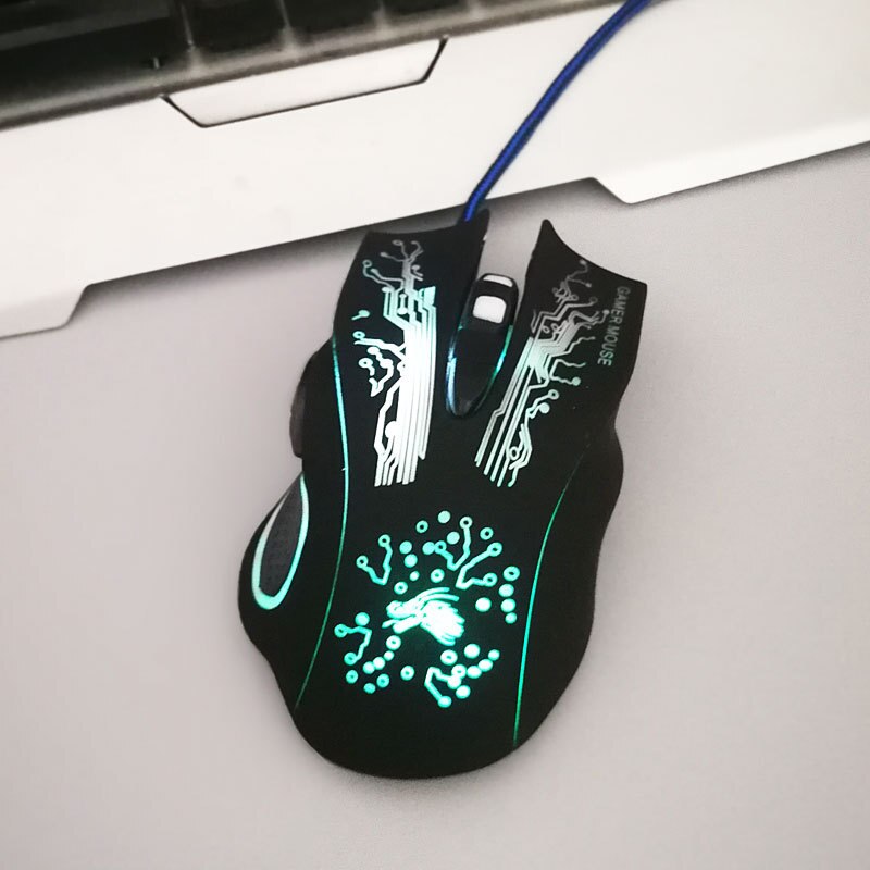 Computer Accessories Wrangler Wired Gaming Mouse Optical Office Gaming USB Mouse RGB Luminous Mouse