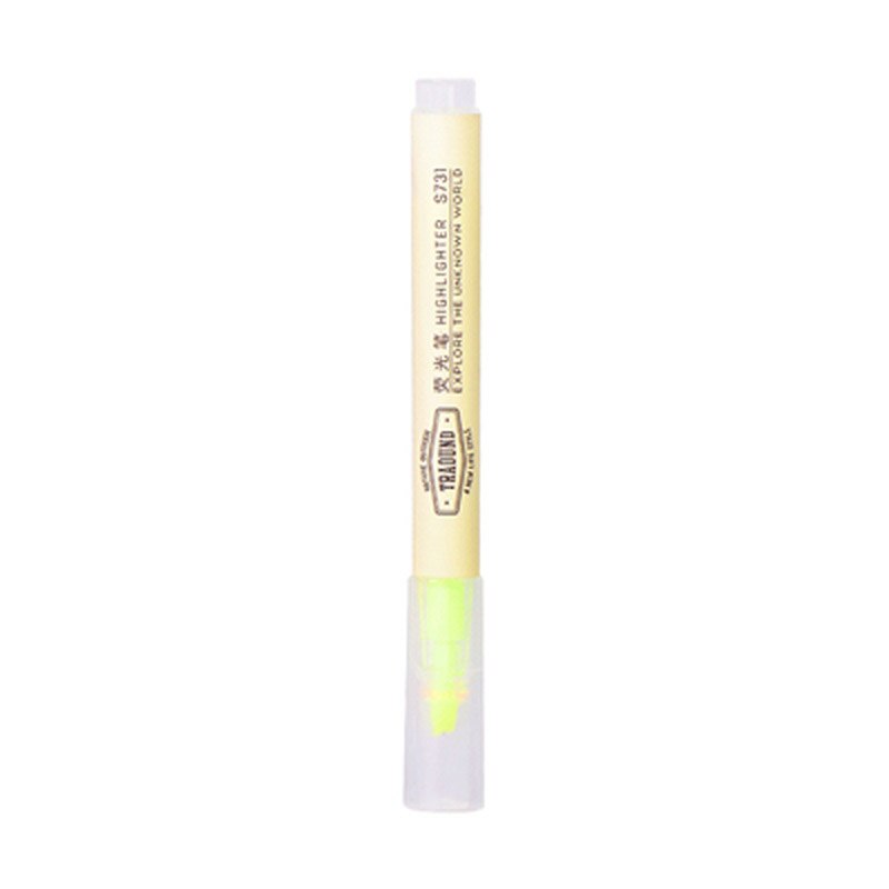 Deli 1pcs Colour Fluorescent Marker Pen S731 Candy Colour Student Graffiti Stationery Tasteless and Bright Colour: Yellow