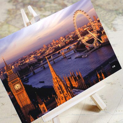 6 pièces en un, carte postale, ville touristique de charme, cartes postales de noël cartes de Message d'anniversaire de voeux Paris venise dubaï Bangkok londres: London
