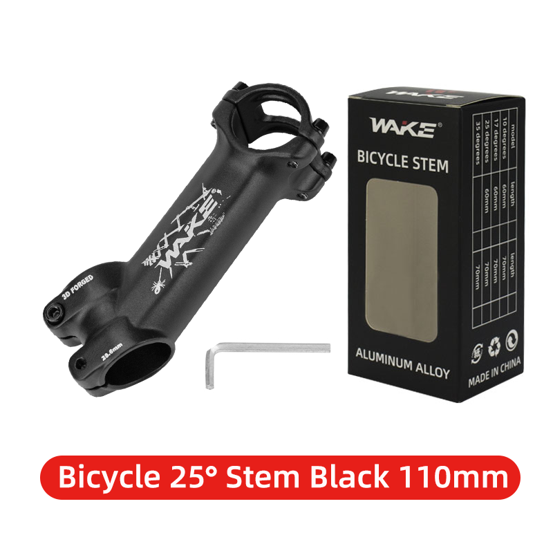 WAKE-vástago ultraligero para bicicleta de montaña y carretera, potencia de 25, 35 grados, 31,8mm, 60/70/80/90/100/110mm: Gris claro