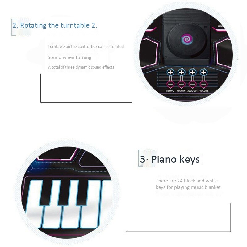 Dj Muziek Deken, Puzzel, Elektronische Orgel, Leren Disc Machinedrum Elektronische Deken Multifunctionele 8 Tones