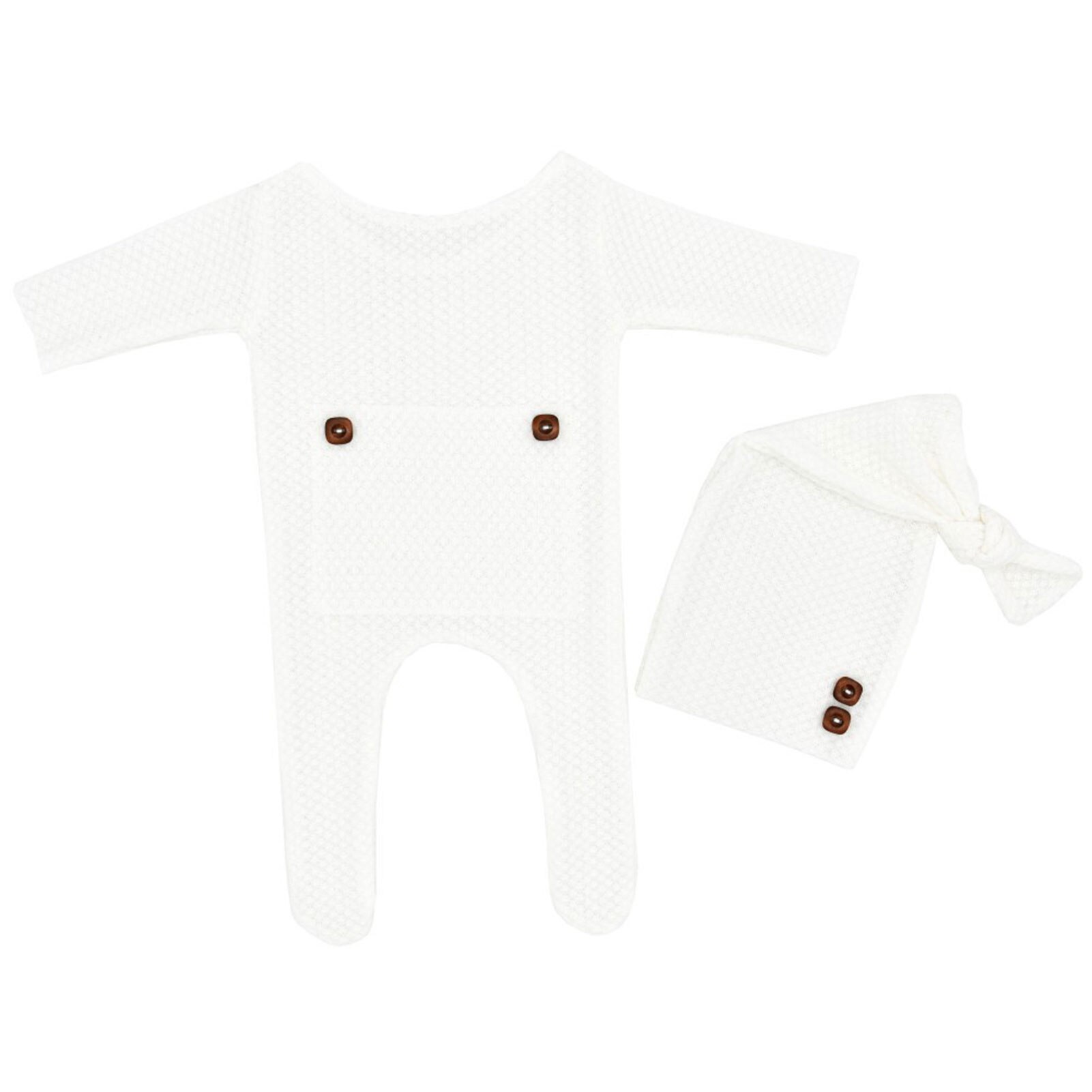 Accesorios de fotografía para bebé, trajes de sesión de fotos para niño y niña, mono de punto Adorable para , aplicable a edad de 0 a 2 meses: White