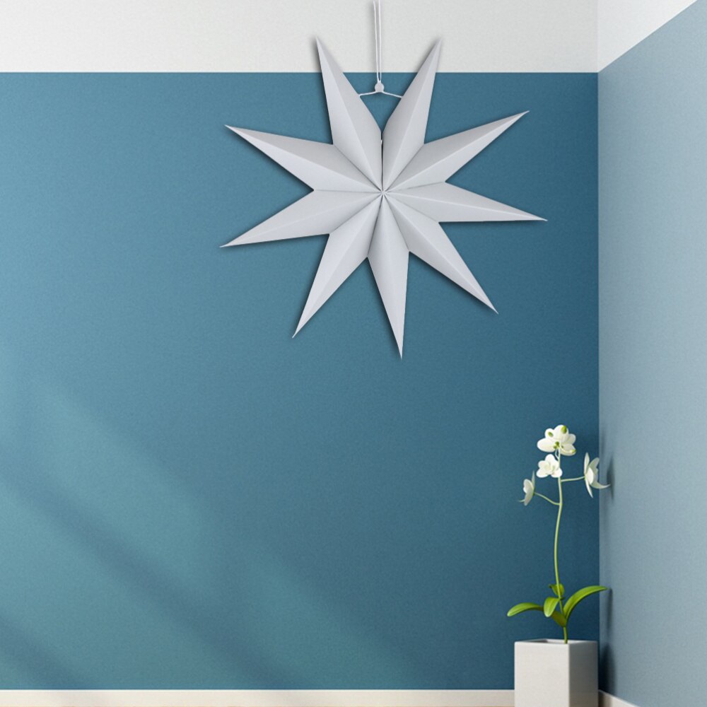 Paper Lamp Shade Star Lantern Lamp Accessory 30cm(Orange): Grey