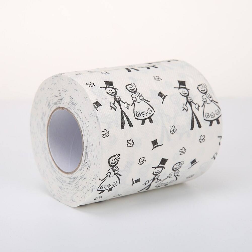 Printing Roll Paper Bath Unique Wedding Toilet High Water Absorption Paper for Household Bedroom WC Tissue Decor