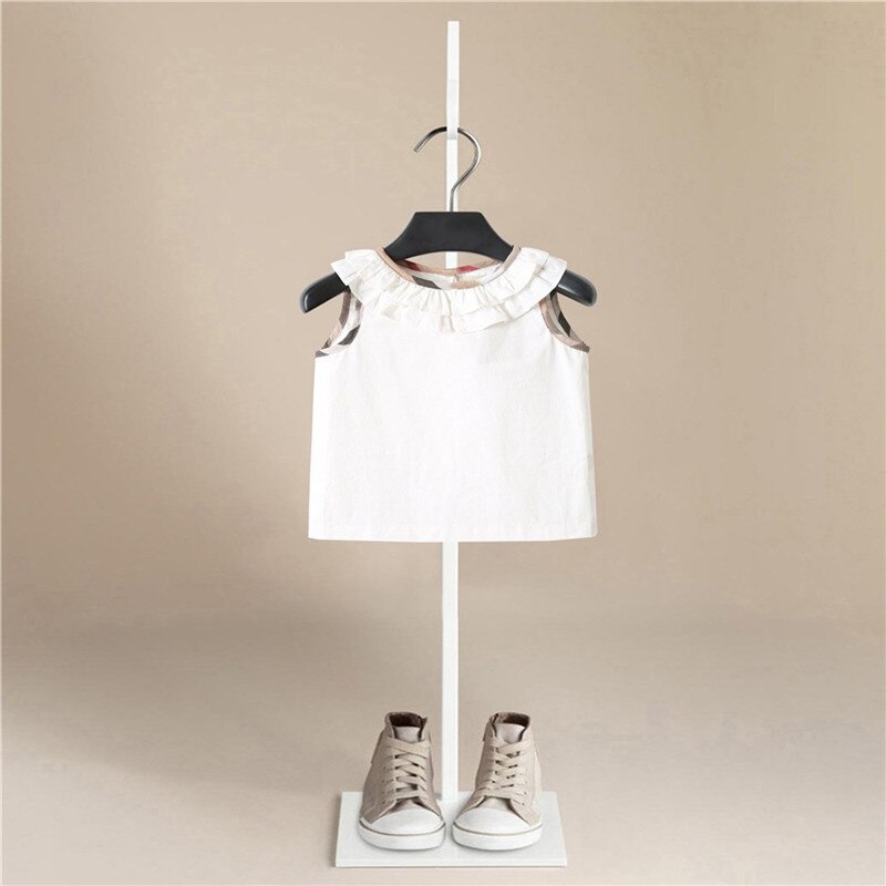 Sommer toddler pige kortærmet bomuldsmønster t-shirt toppe bomuld afslappet tøj ærmeløs baby pige tøj: 12m
