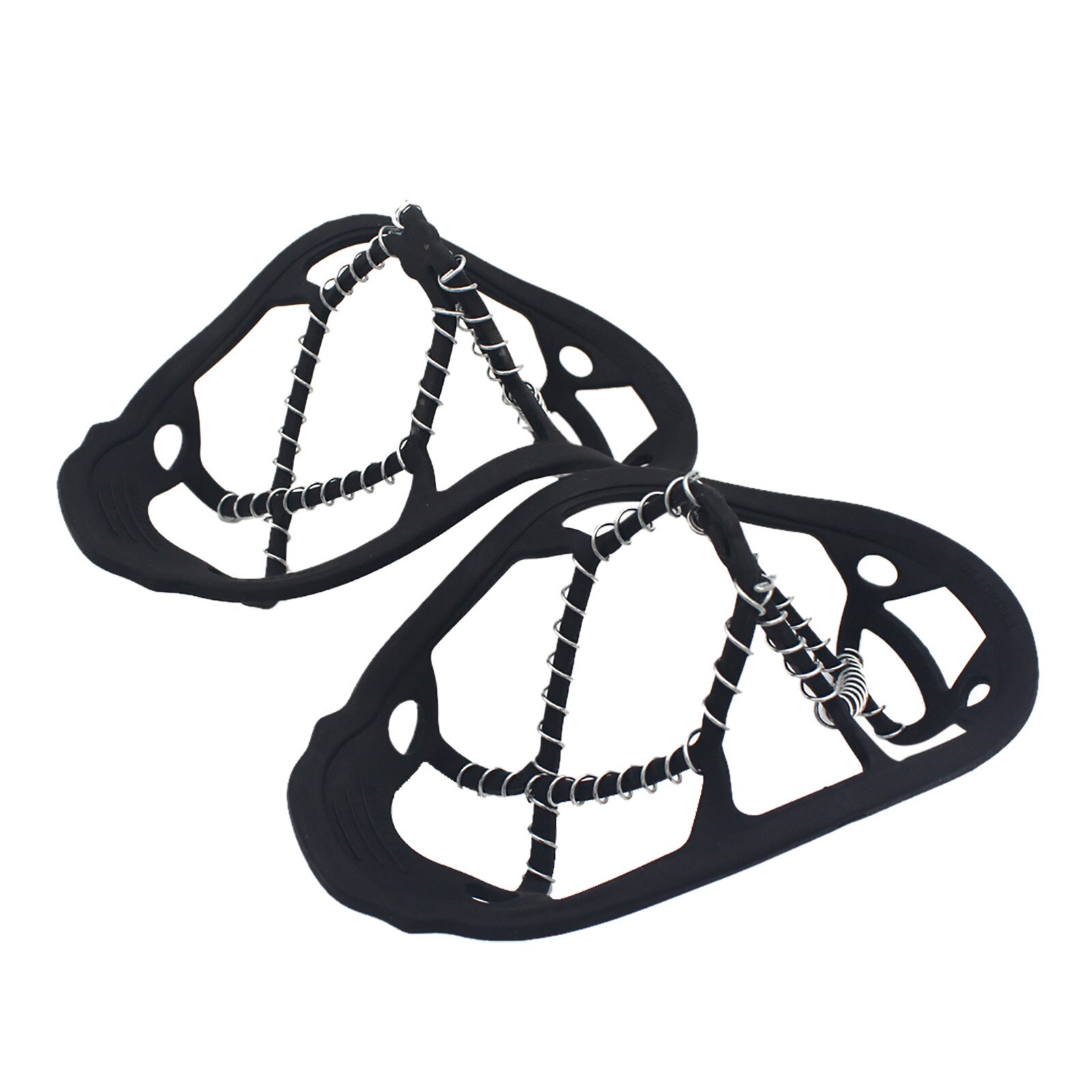 1 Pair Outdoor Climbing Mountaineering Non-slip Crampons Snow Claw Winter Walk Ice Snowshoes Steel Slip Shoe Cleat Cover Camping: Default Title