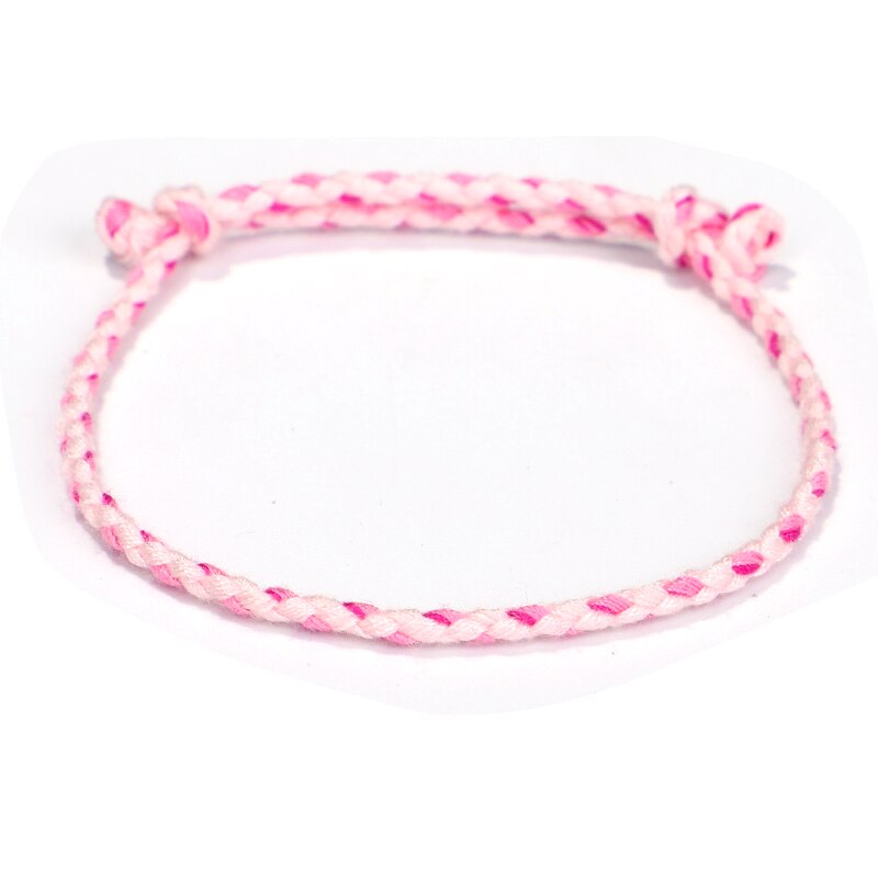 Pulseira prateada da sorte tibetana feminina, bracelete de corda com nó na cor boho: 2