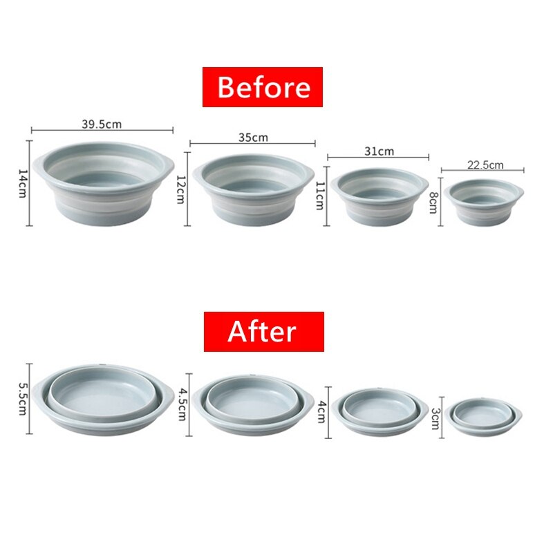 Plastic Folding Basin Portable Wash Basins Folding Laundry Bason Bathroom Kitchen AccessoriesTravel Outdoor Cam Folding Basin