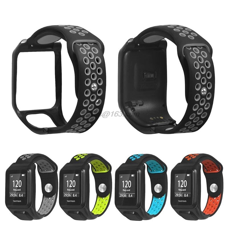 Repuesto de pulsera transpirable, correa de silicona para reloj Tomtom Runner 3, aventurero, golfista, 2, Runner 2, Cardio y Spark 3