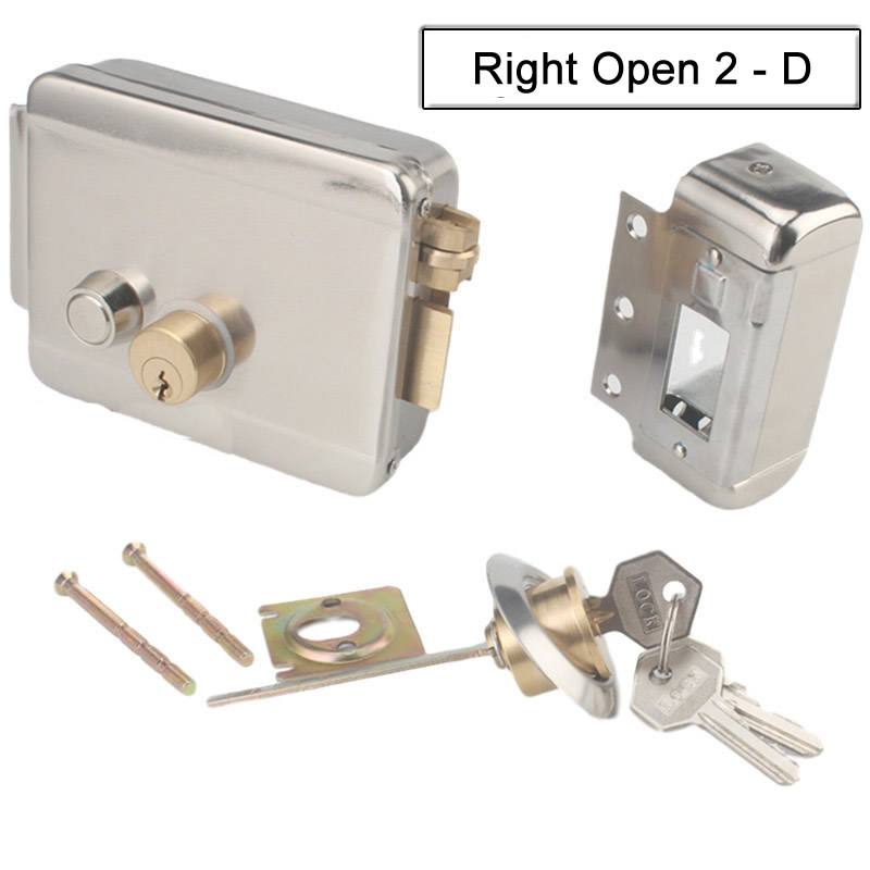 Elektronisk magnetisk dørlås med elektrisk kontrol til 12v dc adgangskontrolsystem video intercom dørtelefonsystem: Multi