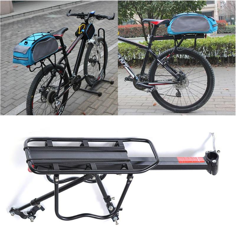 Fiets Rack Fiets Achter Plank Fietsen Bagage Bagagedrager Kofferbak Racefiets Mtb Cargo Ondersteuning Met Licht Reflecterende Plaat