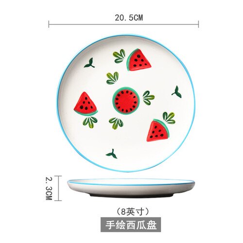 Dinner Plates Full Set Ceramic Dinnerware Nordic Art Dinner Plates Christmas Conjunto De Pratos Tableware AB50PZ: style3