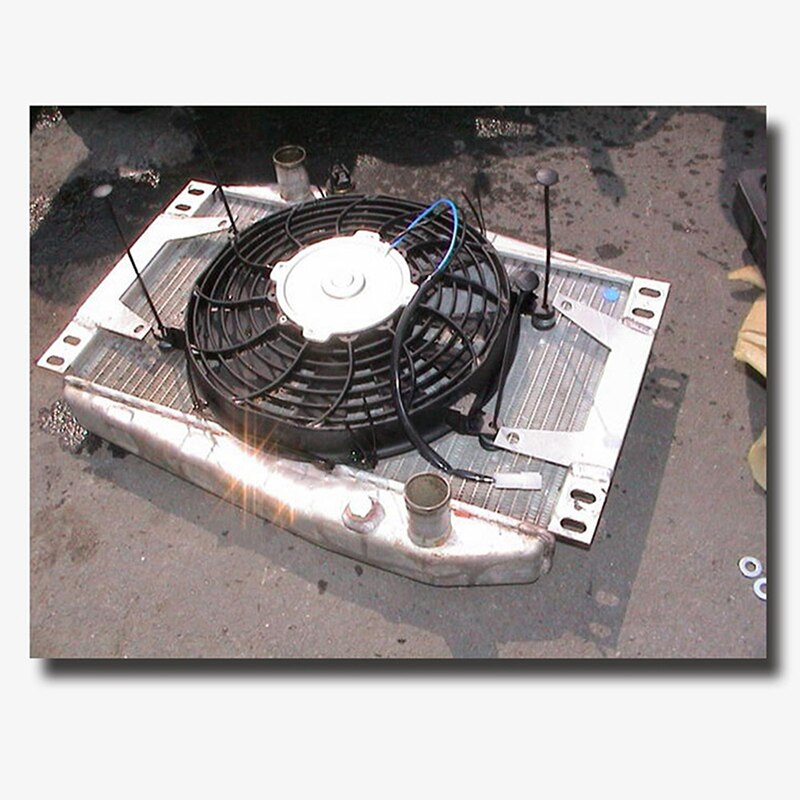 1 set universele ventilatormontagekit voor elektrische radiatorbeugels voor auto's, kunststof binders en riempjes