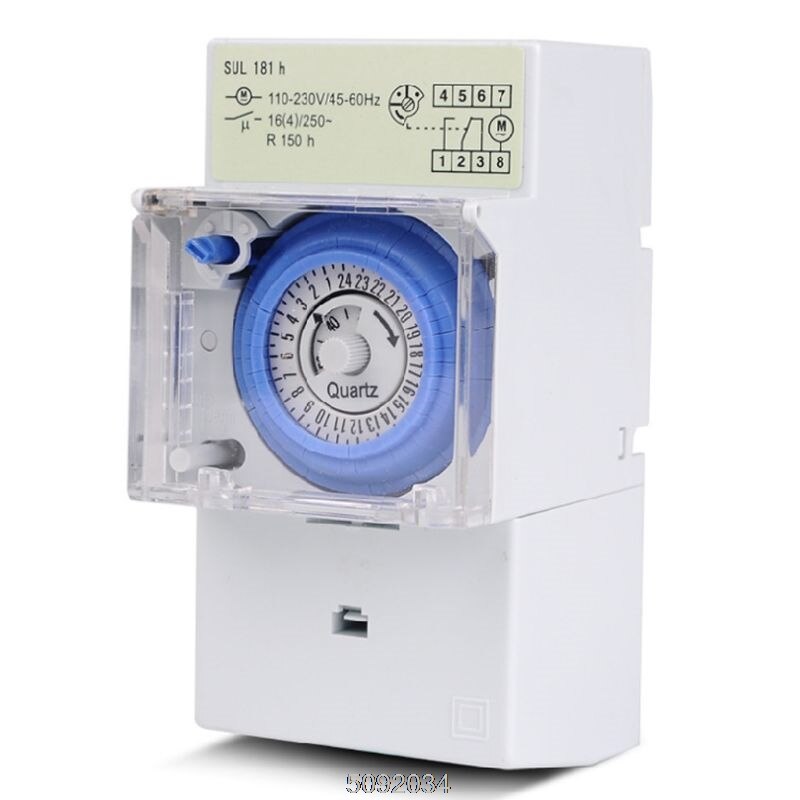 Sul 181h mekanisk timer switch 220v 16a 24h 8 inställningar manuell/autostyrning