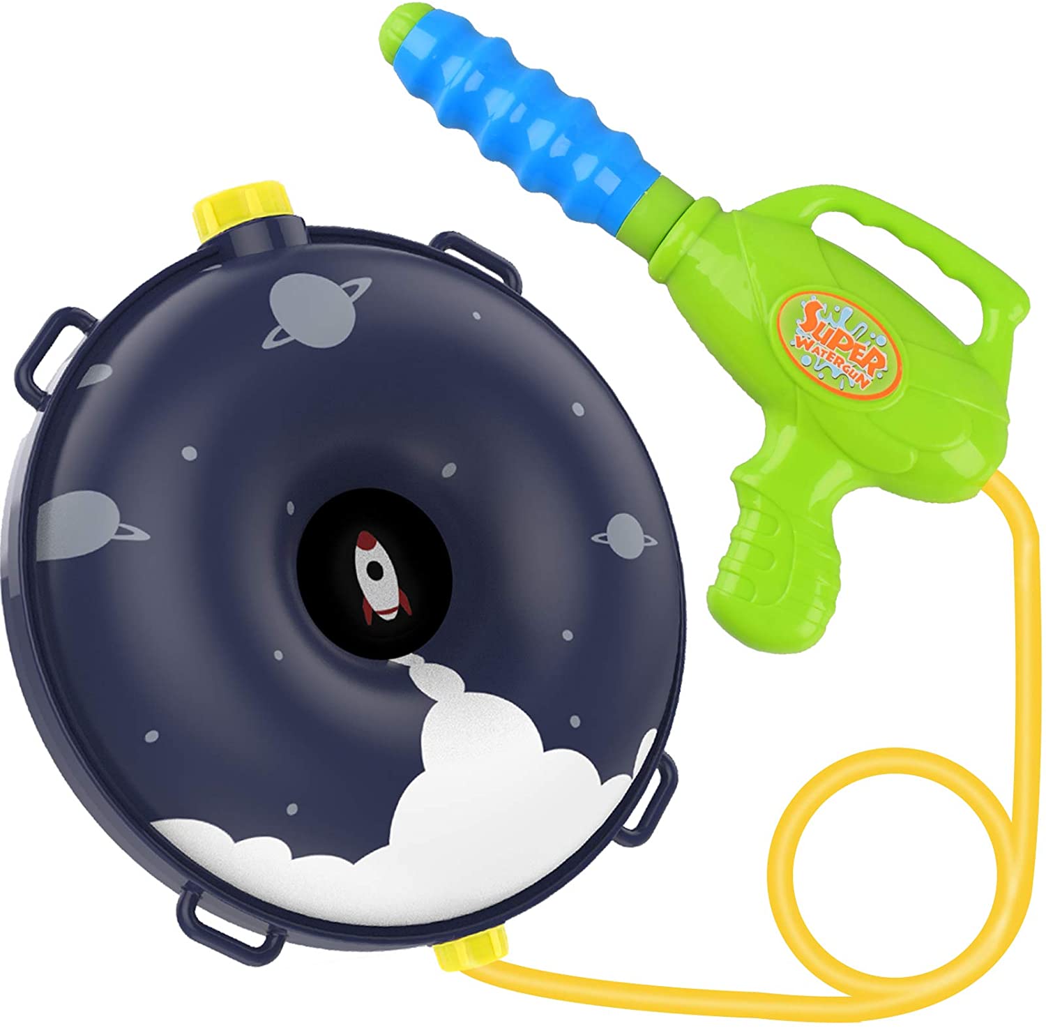 Waterpistool Rugzak Water Blaster Voor Kids -Water Shooter Met Tank Lady Bug Speelgoed Voor Kids-Zomer Outdoor speelgoed F: Space rocket