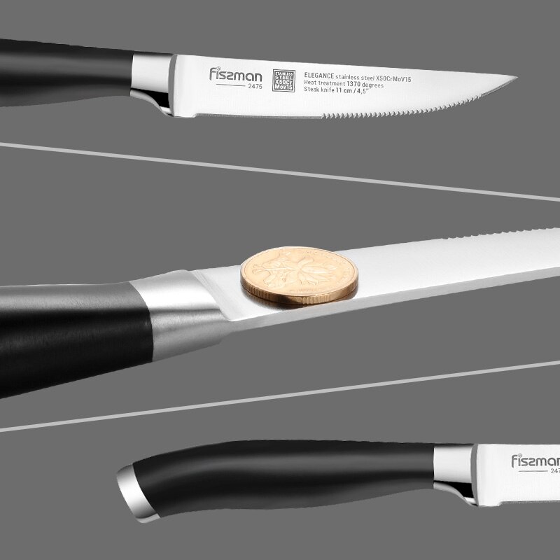 Fissman Half Serrated Steak Knife 4.5"inch stainless steel chef knives Use a Steak kitchen knife