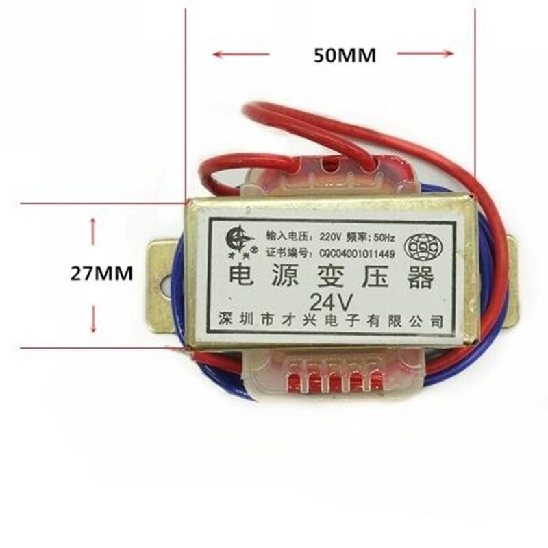 Transformador de potencia EI48 x 24, núcleo de ferrita a CA 6V, 9V, 12V, 15V, 18V, 24V, 36V, 48V, entrada de 10W, transformador de audio doble individual