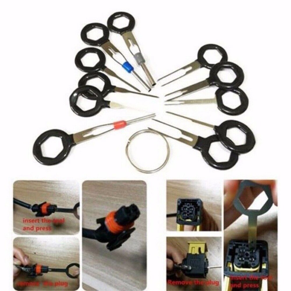 26Pcs/Set Car Terminal Removal Electrical Wiring Crimp Connector Pin Extractor Kit Automobiles Terminal Repair Hand Tools