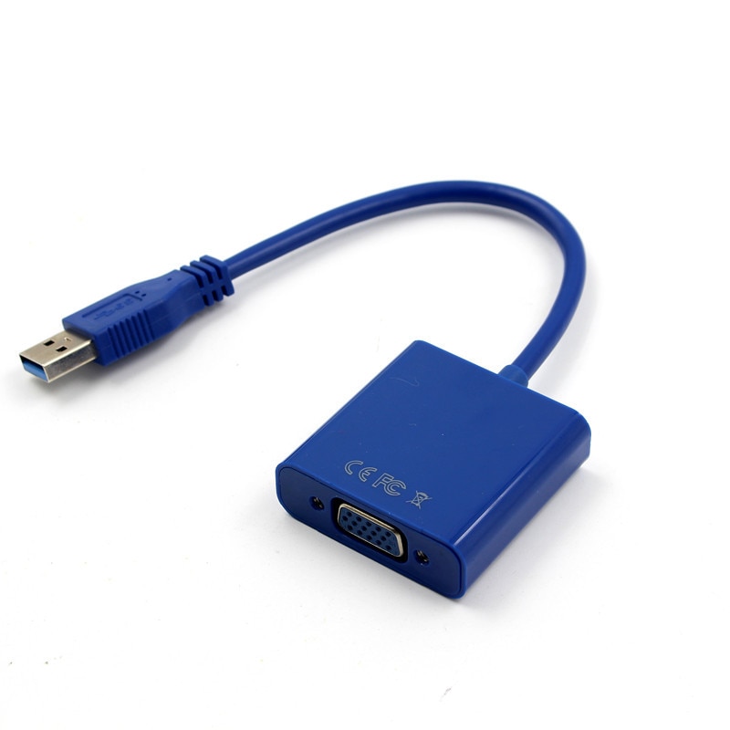 USB 3.0 To VGA Multi-Display Adapter Connector Cable External Video Graphic Card For Win 7/8/10 Laptop DVD Player Tablets