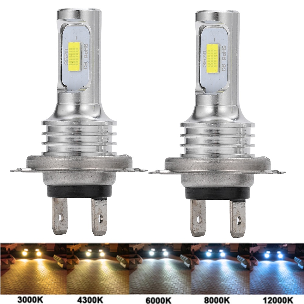 12000Lm H4 Moto H6 H7 H1 H3 H11 BA20D bombillas LED para faros delanteros de coche lente CSP blanco amarillo azul lámpara accesorios para Scooter