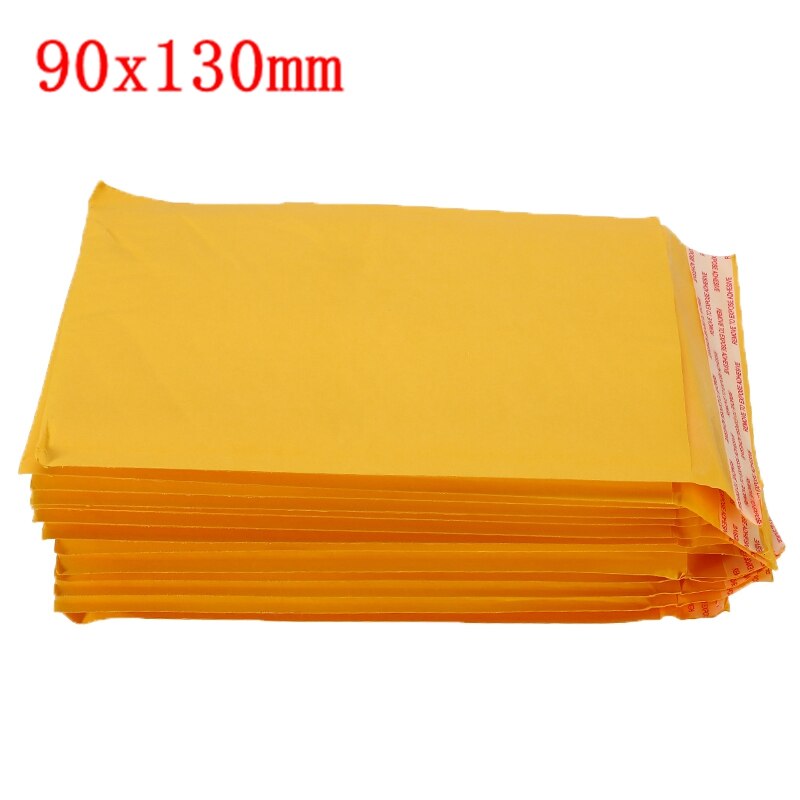50 PCS/Lot Kraft Paper Bubble Envelopes Bags Mailers Padded Envelope With Bubble Mailing Bag: 90x130mm