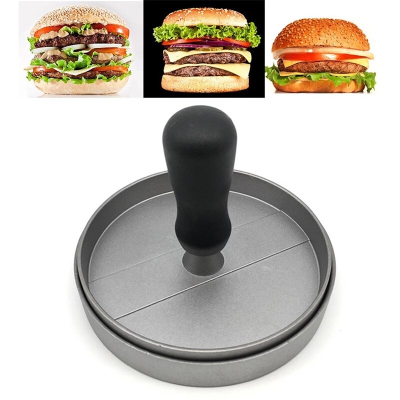 Hamburgare kött nötkött grill pressning pannkaka maskin hamburgare mögel manuell non-stick beläggning plasthandtag köttpress