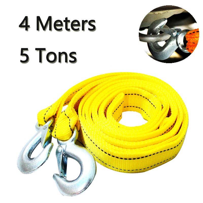Câble de remorquage de voiture robuste de 4M, 5 tonnes, crochet de sangle de corde de traction, Van de récupération sur route